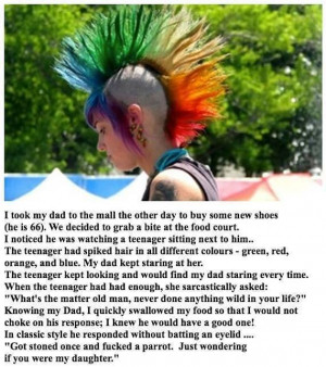 Funny story – I took my dad to the mall