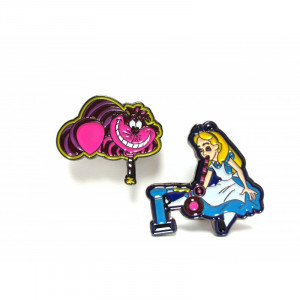 ... Wonderland Alice & The Cheshire Cat Dab Pin Label Bho 710 Hat pin set