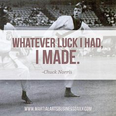 Here's how to create your own luck in starting a martial art school ...
