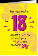 Happy 18th Birthday Funny Quotes 18th birthday card