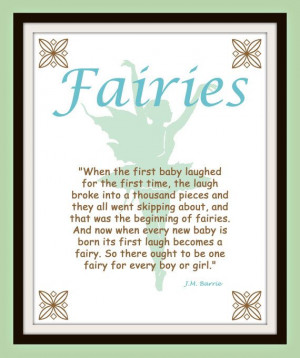 fairy silhouette peter pan quote print wall art 8 x 10 fairy free ...