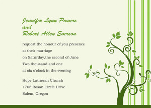 Ideas of the Wording of Your Wedding Invitations