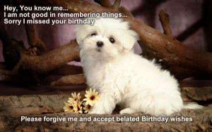 ... your birthday Please forgive me and accept belated Birthday wishes