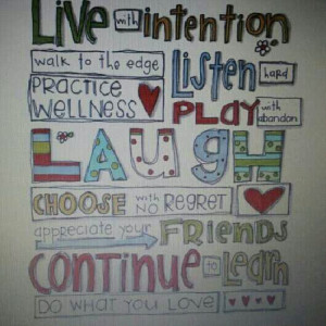 ... words intention smile live life laugh, my word, pretty, quote, quotes