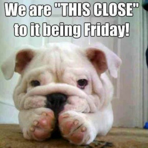 So close to.Friday!!!!