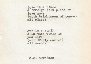 Strive to live and act in a place of love and world of yes.