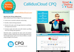 CallidusCloud’s CPQ (Configure Price Quote) is introduced to ...