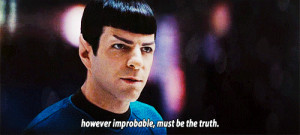 , but in Sherlock he’s quoting Spock.Although the original quote ...