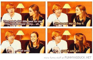 rupert grint emma watson harry potter interview chair area funny pics ...