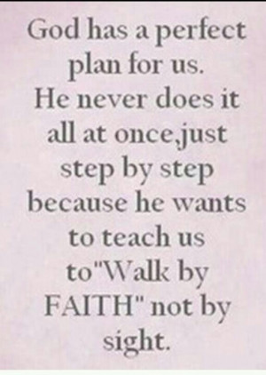 Walk in faith