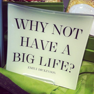 why not have a big life? - emily dickinson How can I endlessly repeat ...