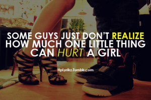 Some guys just don’t realize how much one little thing can hurt a ...
