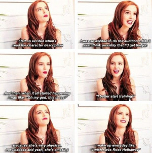 Zoey Deutch talking about Rose Hathaway, haha don't worry Zoey I bet ...
