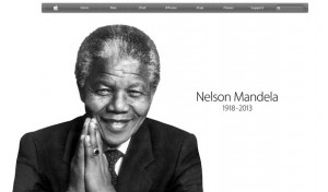 Apple pays tribute to Nelson Mandela on homepage