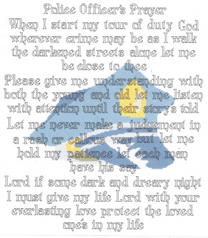 Law Enforcement Prayer Police officer prayer counted