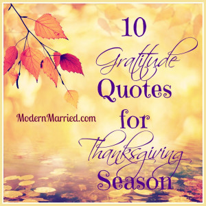 10 Gratitude Quotes for Thanksgiving Season