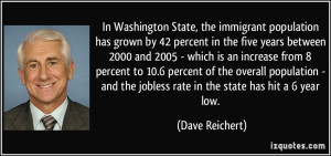 In Washington State, the immigrant population has grown by 42 percent ...