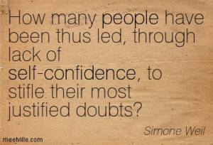 Lack of Confidence Quotes