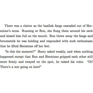 ron and hermione kiss