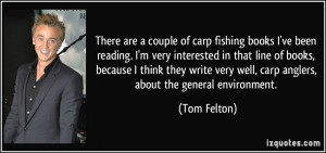 There are a couple of carp fishing books I've been reading. I'm very ...