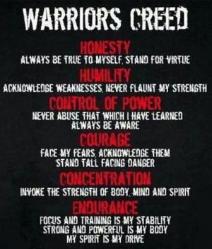 warriors creed