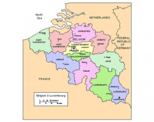 belgium and luxembourg powerpoint map administrative districts