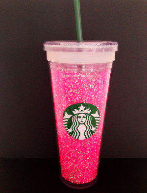 Cups, Diy Fashion, Starbucks Pink, Pink Glitter Cup, Starbucks Cups ...