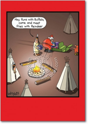 Meet Flies With Reindeer Funny Christmas Card by NobleWorks and Whyatt ...