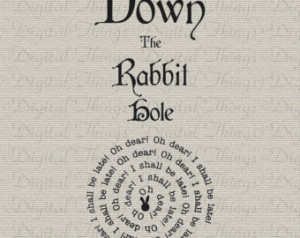 download this Down The Rabbit Hole Lewis Alice Literary Quotes picture