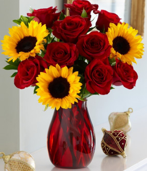with sunflowers wedding autumn flower flower arrangements red wedding ...