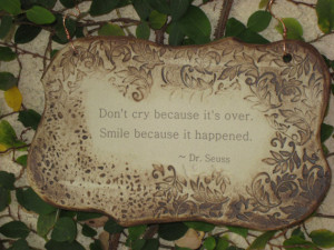 Wonderful Dr. Seuss Quote Ceramic Plaque - Sepia