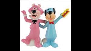 Huckleberry Hound Snagglepuss Magnetic Salt and Pepper Shakers