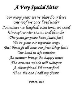 sister poem More
