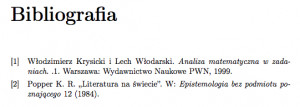 for polish language and style of bibliography missing polish sty