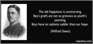 Not Grievous Youth Yearning...