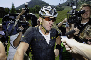 Cyclist Lance Armstrong: Image - Bloomberg