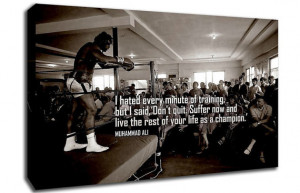 Muhammad Ali Quote Print, Canvas Wall Art, Size A1