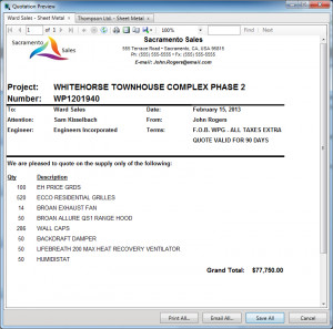 Quote module – Quotation form