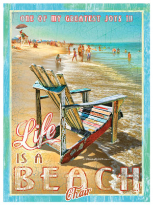 Life Is A Beach Chair Print