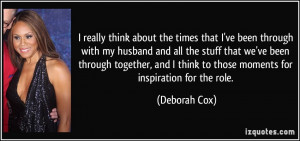 been through with my husband and all the stuff that we've been through ...