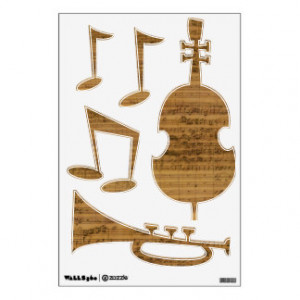 Vintage Sheet Music by Johann Sebastian Bach Wall Stickers