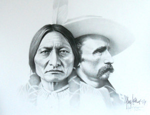 These are the gary saderup custer and sitting bull art Pictures