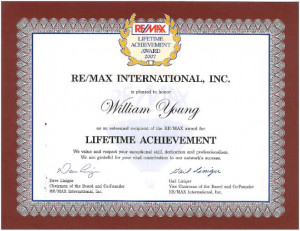 Lifetime Achievement Award Certificate