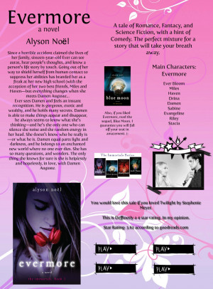 Evermore; Alyson Noël - Book Review