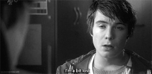 lost quote Black and White text sad show boy skins uk guy chris miles ...