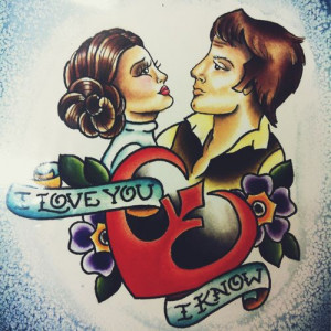 Wars Tattoo - Han Solo and Princess Leia Star Wars Tattoo, Know Tattoo ...