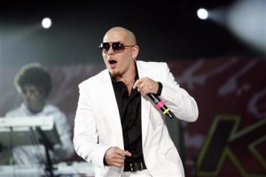Cuban-American rapper Pitbull performs at the 2008 Wango Tango concert ...