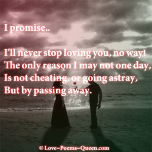 promise i ll never stop loving you no way
