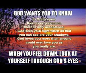 see yourself through God's eyes