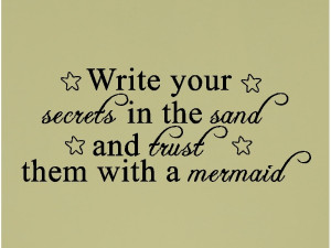 write your secrets in the sand beach quotes wall words decal lettering